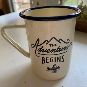 White  metal coffee mug